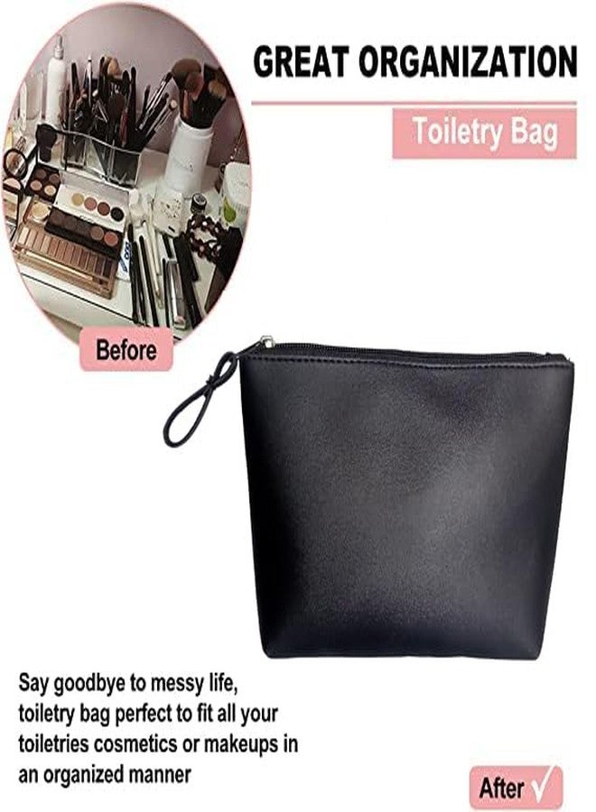 حقيبة مكياج كارتبرينك للنساء، حقيبة تنظيم مستحضرات التجميل للسفر، حقيبة أنيقة لأدوات المكياج (أسود) - Image 4